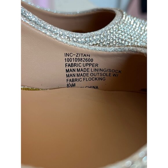 INC Zitah Rhinestone Embellished Pointed Toe Stiletto Heels Womens Size 8.5 Cham - Picture 2 of 11